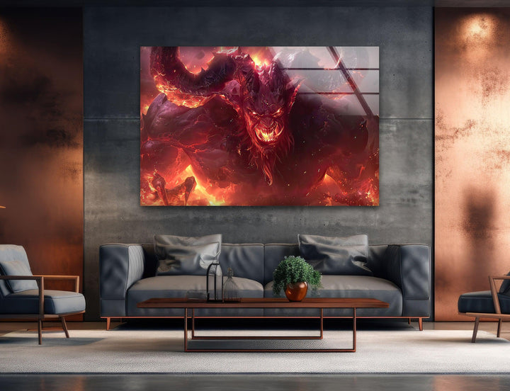 Demon Glass Wall Art Glass Printing Wall Art, Print photos on glass
