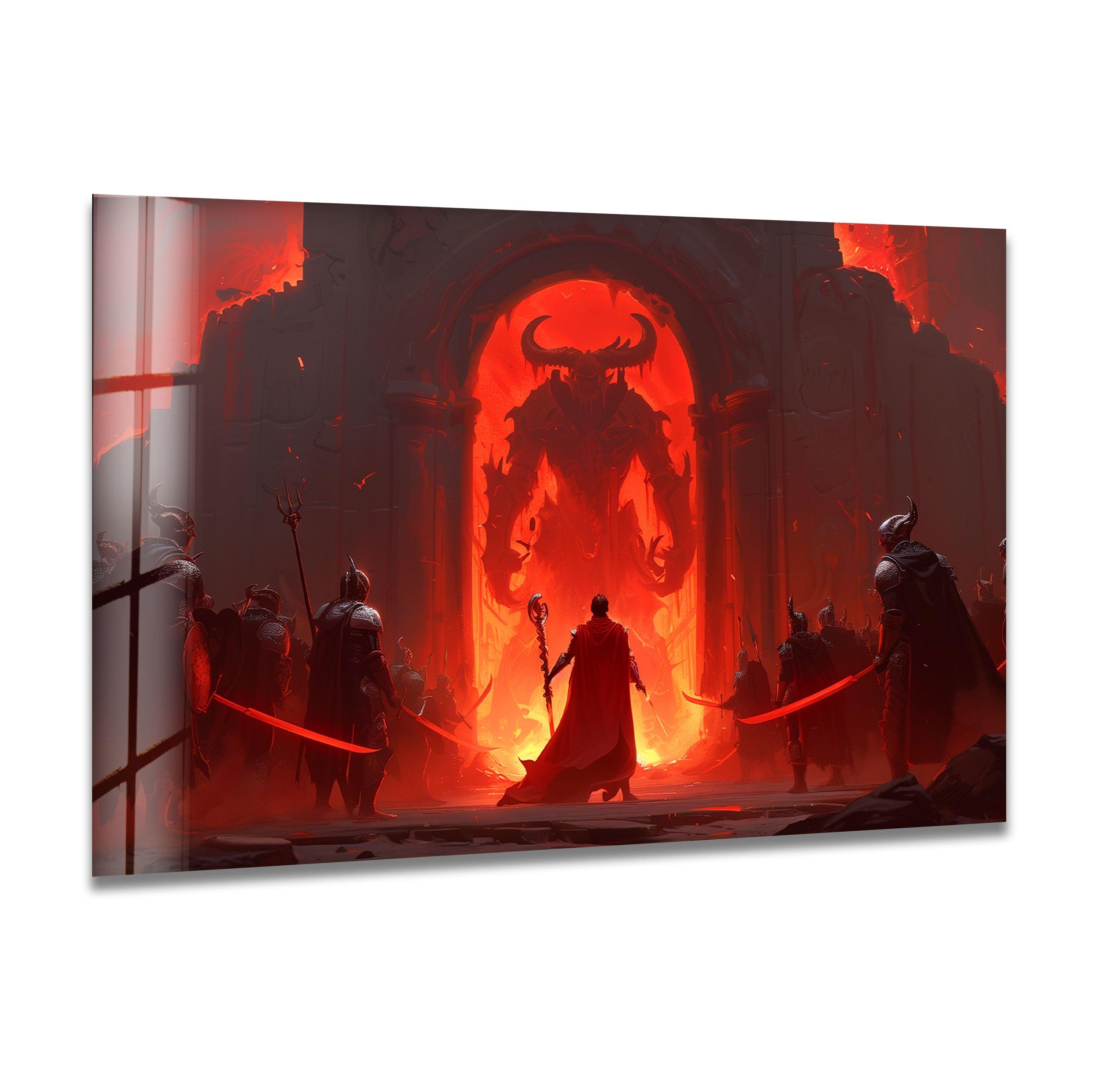 Diablo Glass Wall Art print picture on glass, Tempered Glass Wall Art
