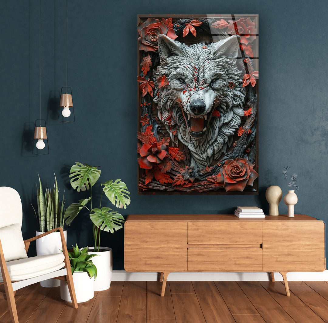 Rose & Wolf Glass Wall Art custom glass pictures, glass art prints
