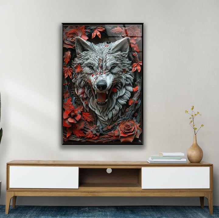 Rose & Wolf Glass Wall Art glass image printing, glass prints from photos
