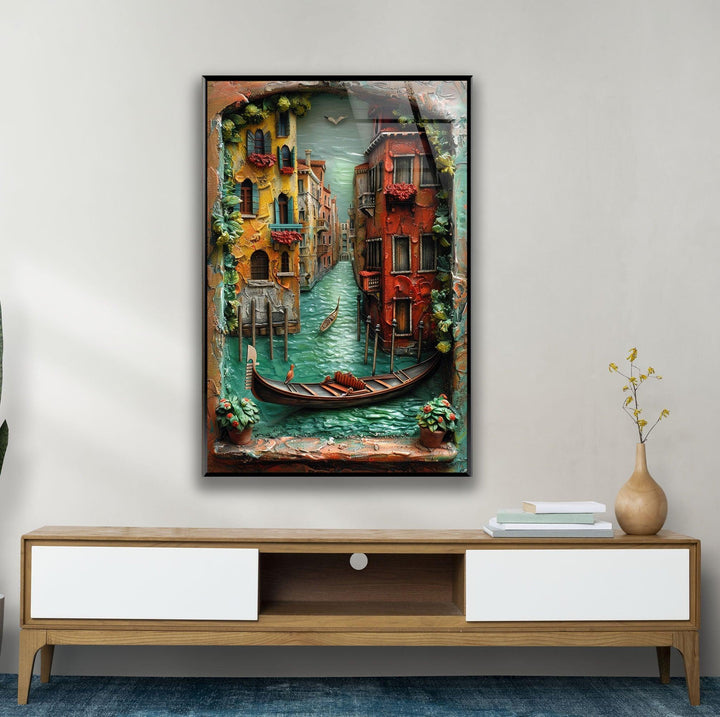 Vintage Venice Clay Art Glass Wall Art large glass photo prints, glass wall photos
