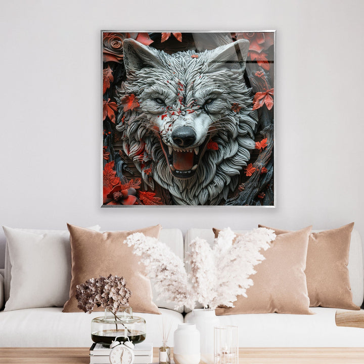 Rose & Wolf Glass Wall Art glass photo prints, glass picture prints
