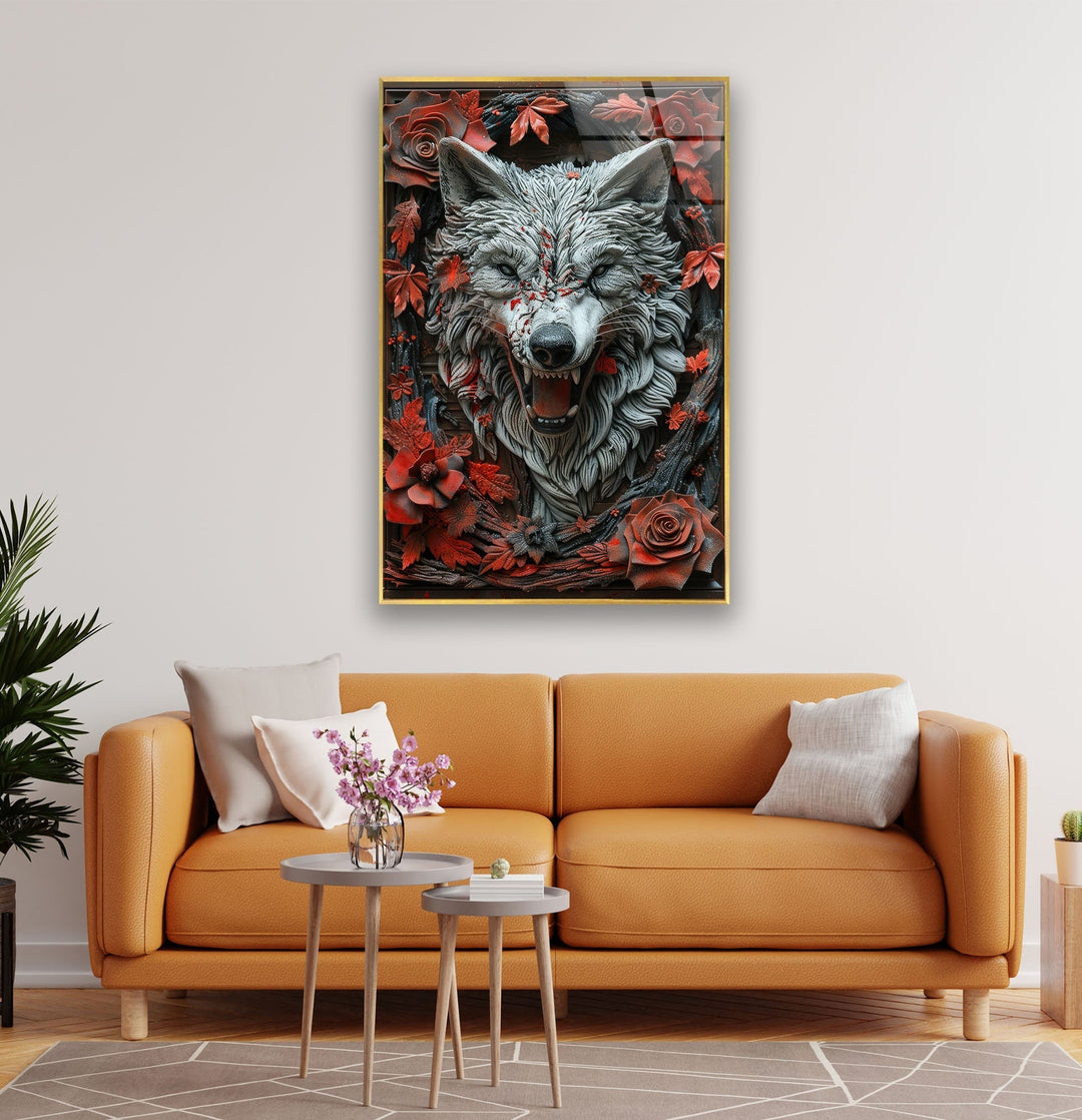 Rose & Wolf Glass Wall Art Glass Printing Wall Art, Print photos on glass
