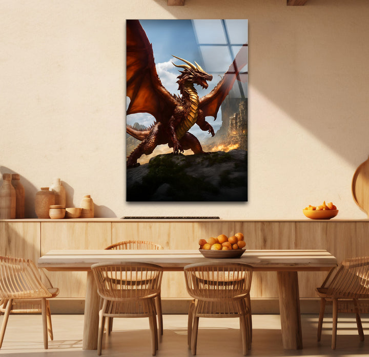 Red Dragon: A fiery dragon that brings strength and intensity to your walls with stunning detail.
