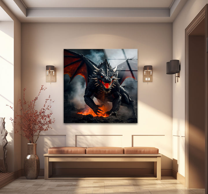 Majestic Dragon: A fierce, fiery dragon perfect for those wanting to add a powerful fantasy touch to their walls.
