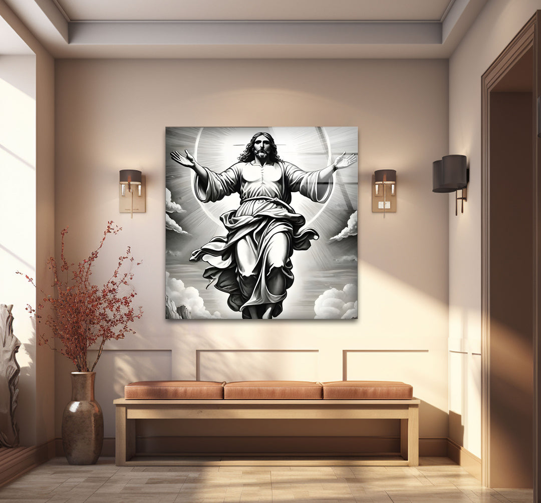 Refined black and white abstract drawings illustrating the grace and compassion of Jesucristo.