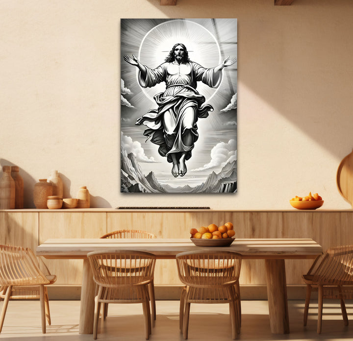 Timeless black and white paintings of Jesucristo, perfect for adding a spiritual touch to any room.