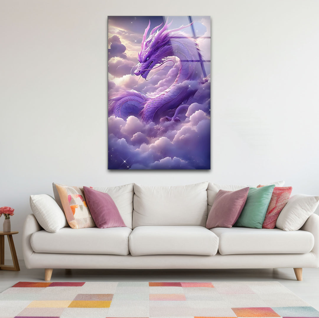 Purple Dragon: A majestic, ethereal dragon surrounded by clouds, bringing fantasy and tranquility to your room.
