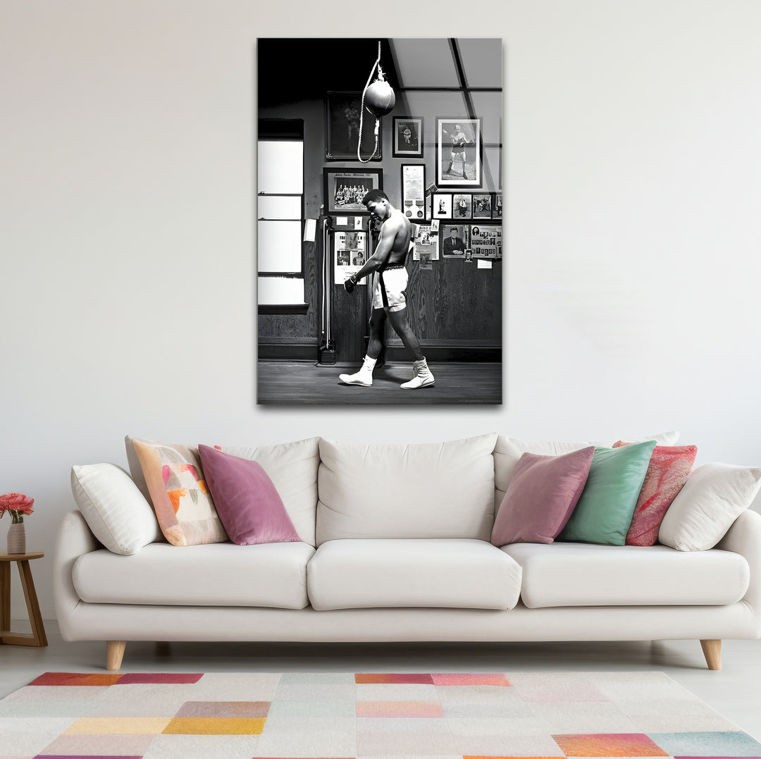 Muhammad Ali quotes in elegant black and white wall decor for your space.
