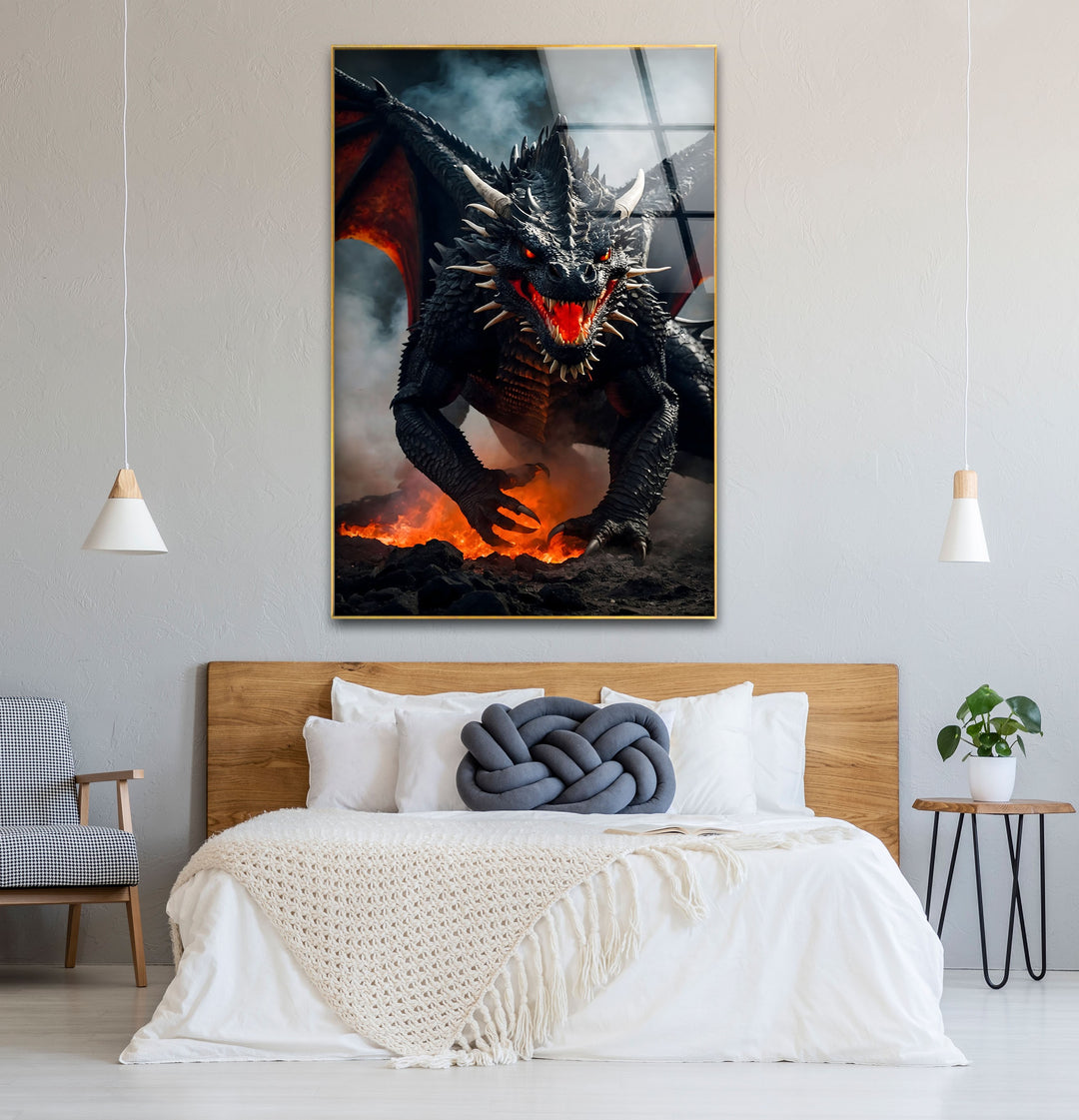 Majestic Dragon: A fiery dragon, fierce and powerful, designed to elevate your room's atmosphere.
