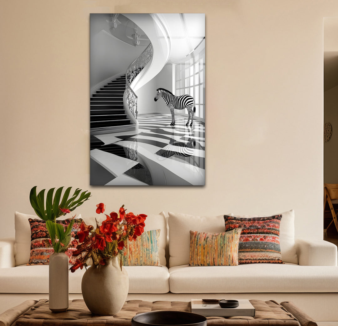 Timeless black and white paintings of a zebra ideal for adding natural elegance to any space
