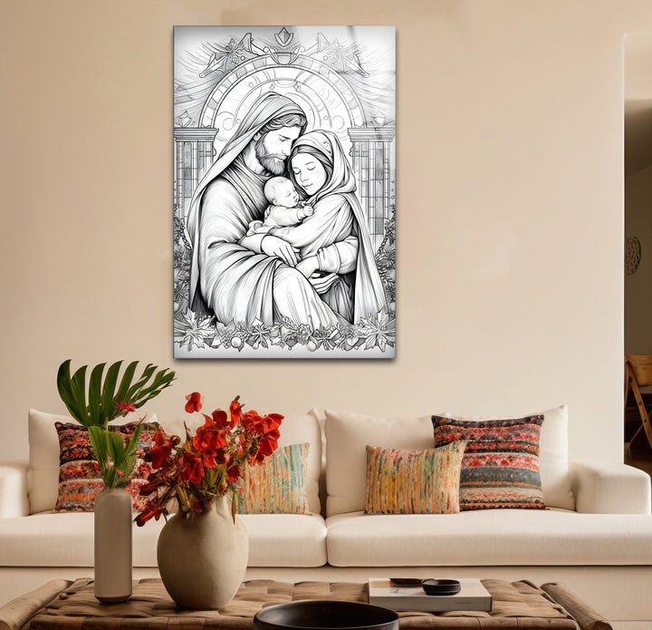 Chic black and white wall art celebrating the Christmas season, ideal for adding elegance to modern interiors.