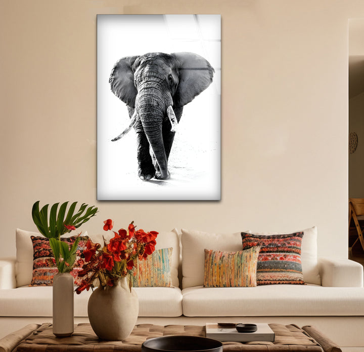 Timeless black and white paintings of a majestic elephant, perfect for adding nature-inspired elegance to any room.