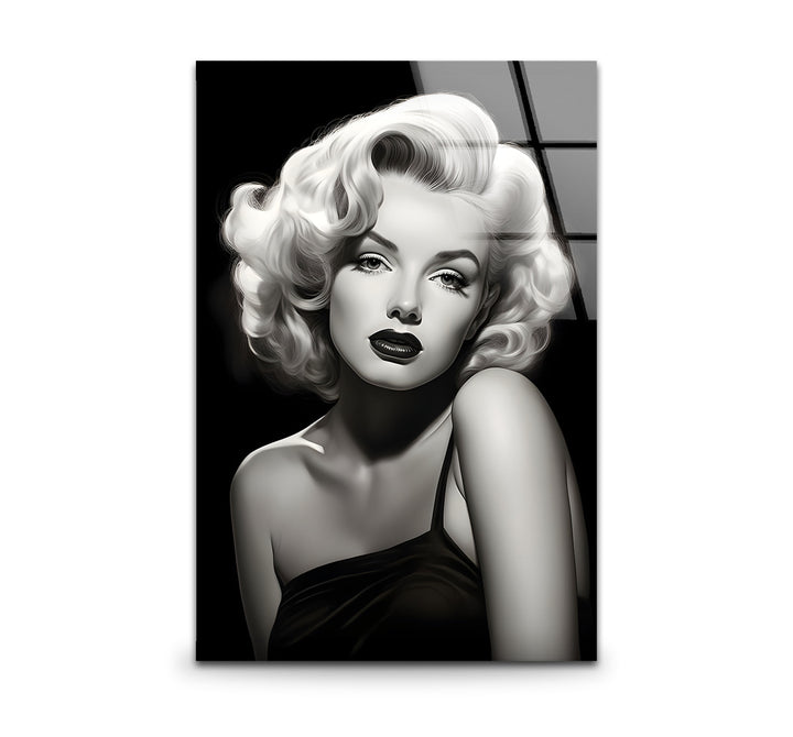 Elegant black and white wall art featuring an iconic portrait of Marilyn Monroe.