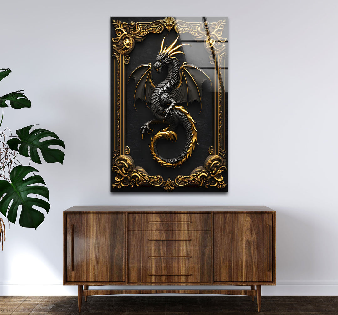 This elegant black and gold dragon will bring an air of majesty and mysticism to your home decor.
