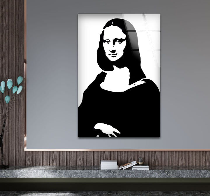 Sophisticated black and white artwork showcasing the timeless beauty of Mona Lisa with artistic flair.