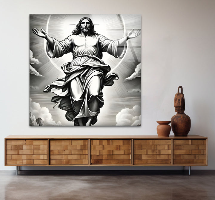 Chic black and white wall art featuring Jesucristo in a bold, contemporary composition.