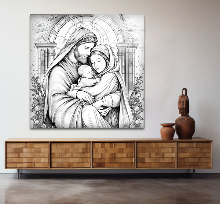 Sophisticated black and white framed art capturing the spirit of Christmas in a timeless design.