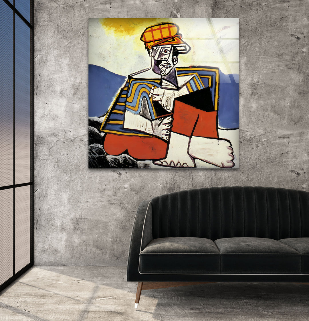 The Smoker by Picasso Glass Wall Art