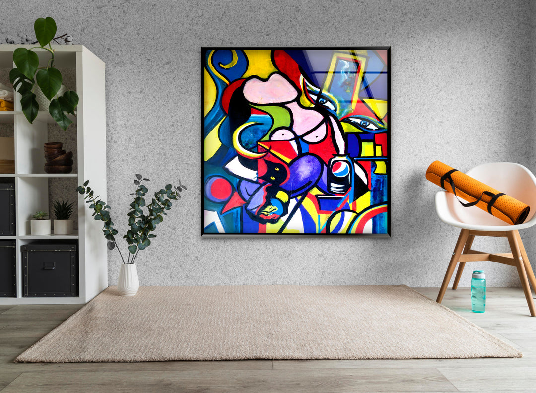 Picasso Famous Abstract Painting Glass Wall Art