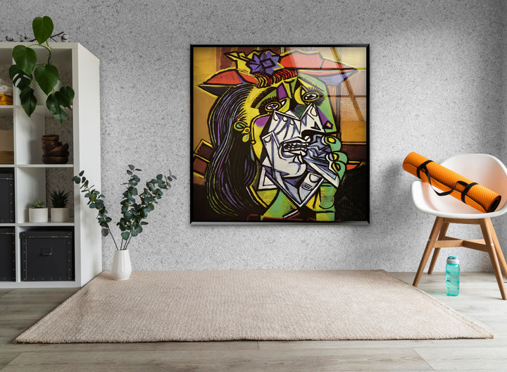 The Weeping Woman by Pablo Picasso Glass Wall Art