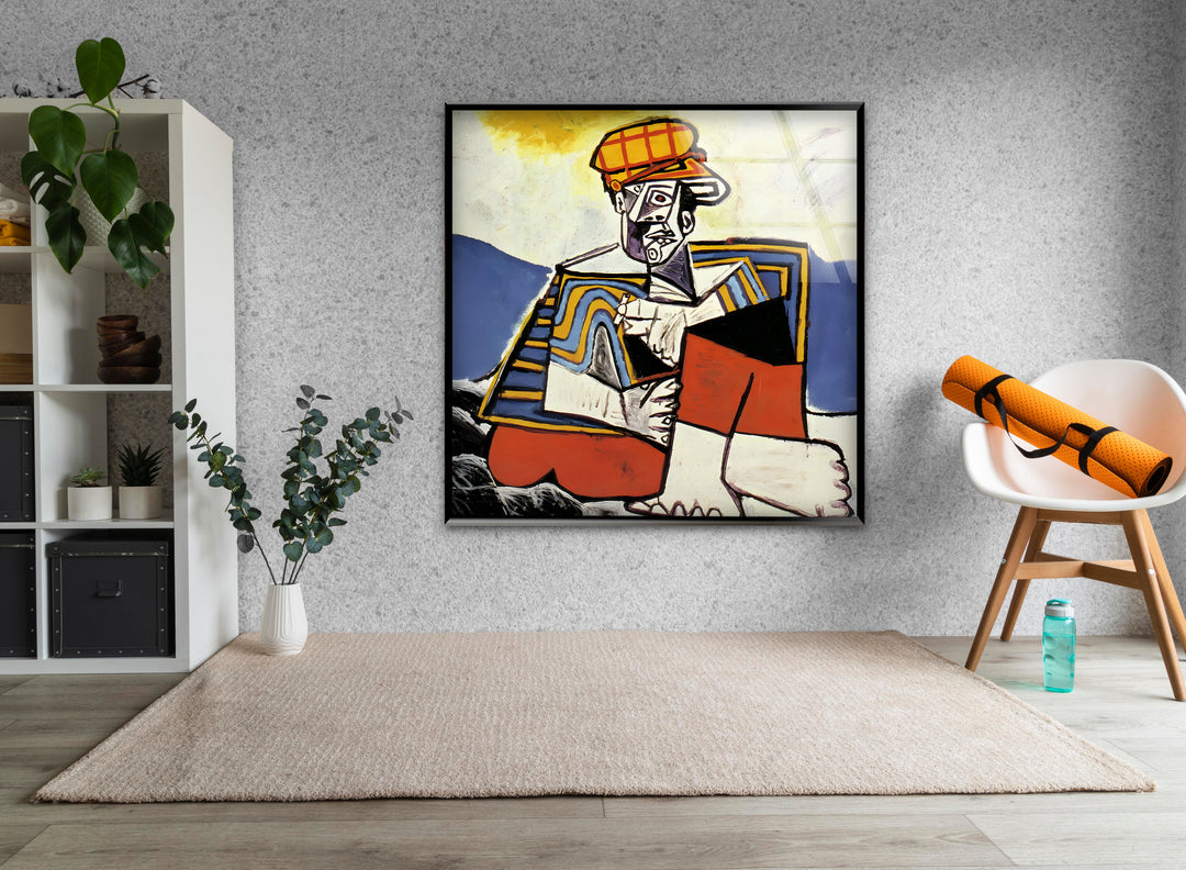 The Smoker by Picasso Glass Wall Art