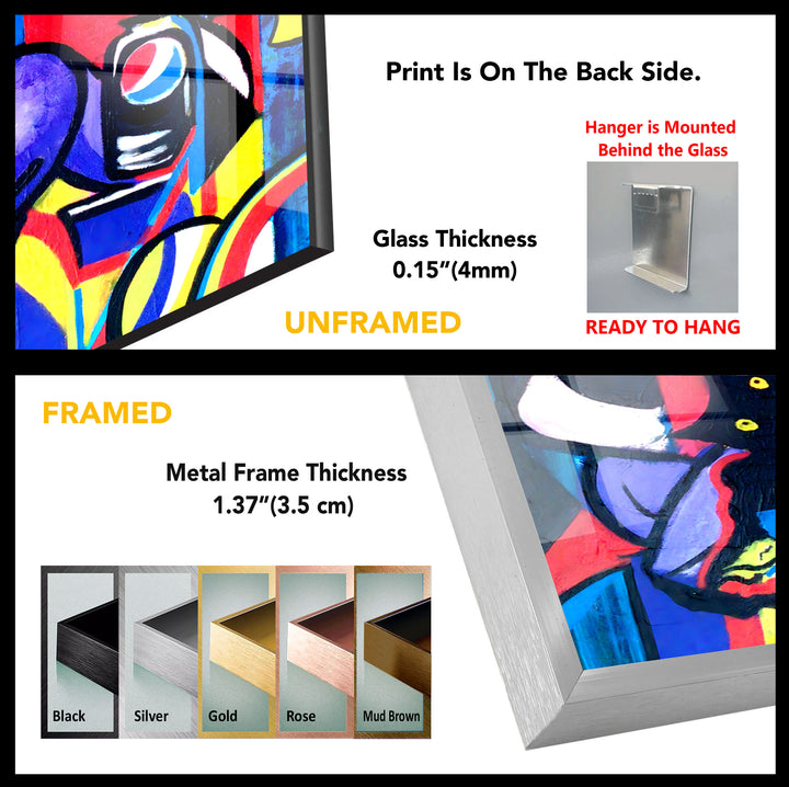 Picasso Famous Abstract Painting Glass Wall Art