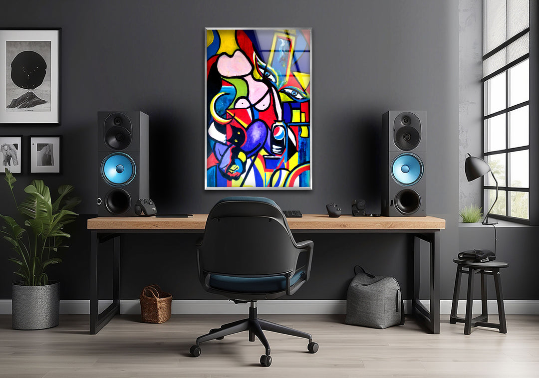 Picasso Famous Abstract Painting Glass Wall Art