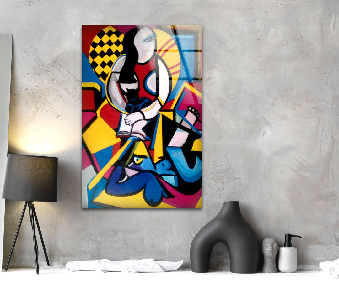 Abstract Painting by Pablo Picasso Glass Wall Art