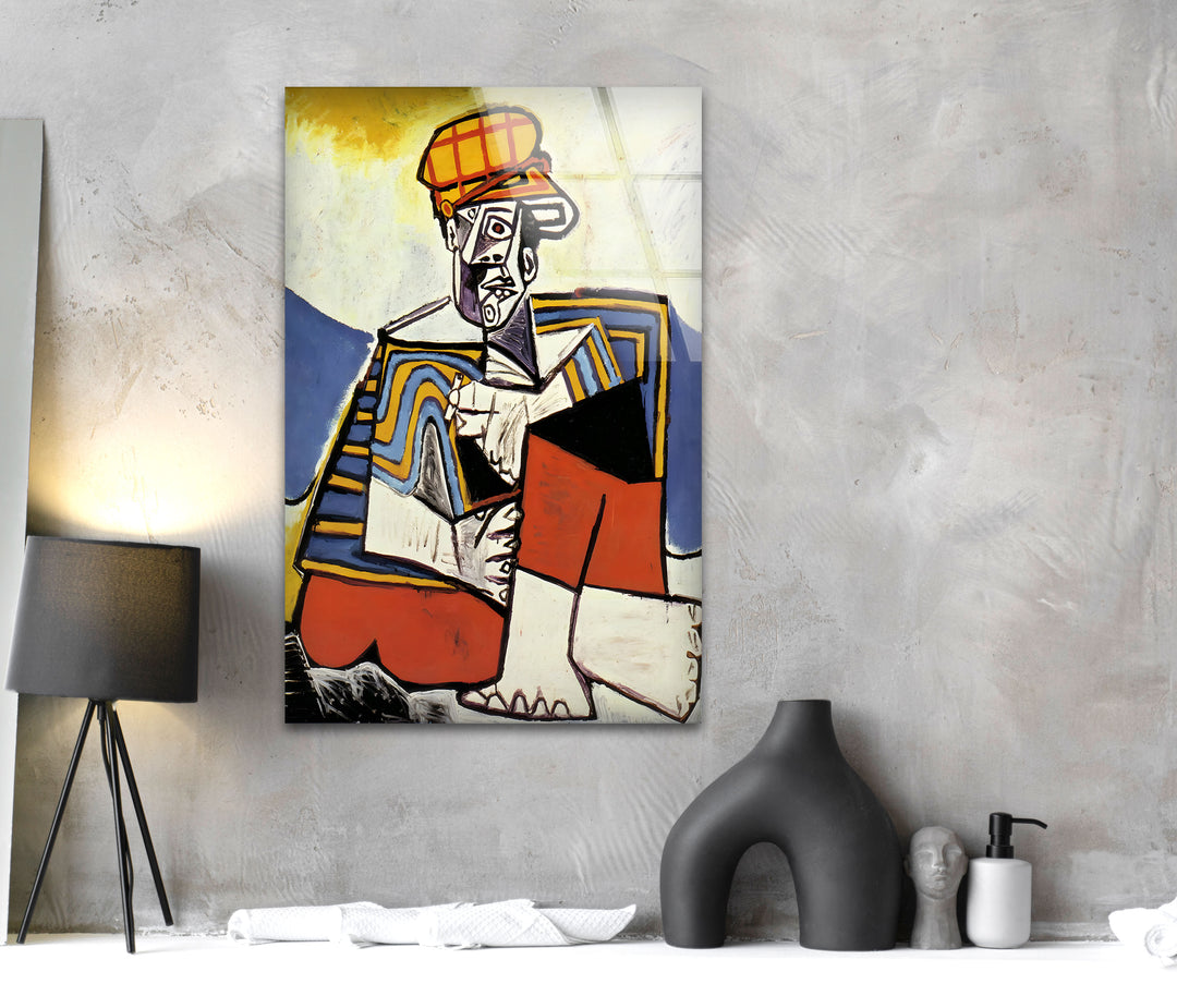 The Smoker by Picasso Glass Wall Art