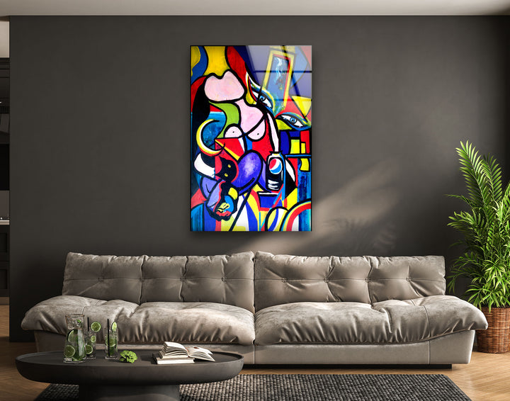 Picasso Famous Abstract Painting Glass Wall Art