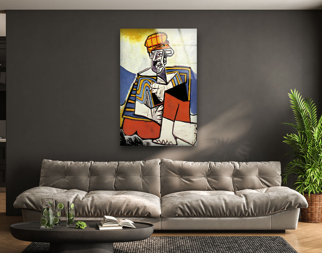 The Smoker by Picasso Glass Wall Art