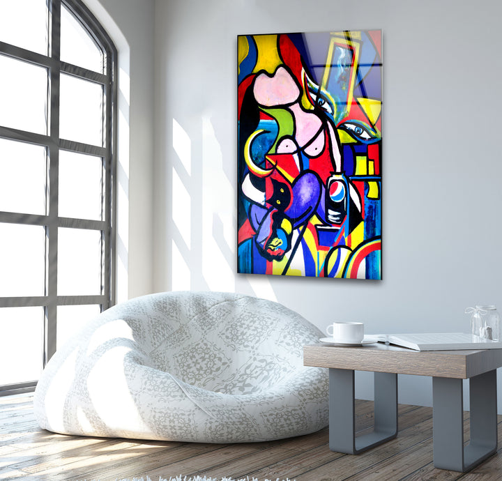 Picasso Famous Abstract Painting Glass Wall Art