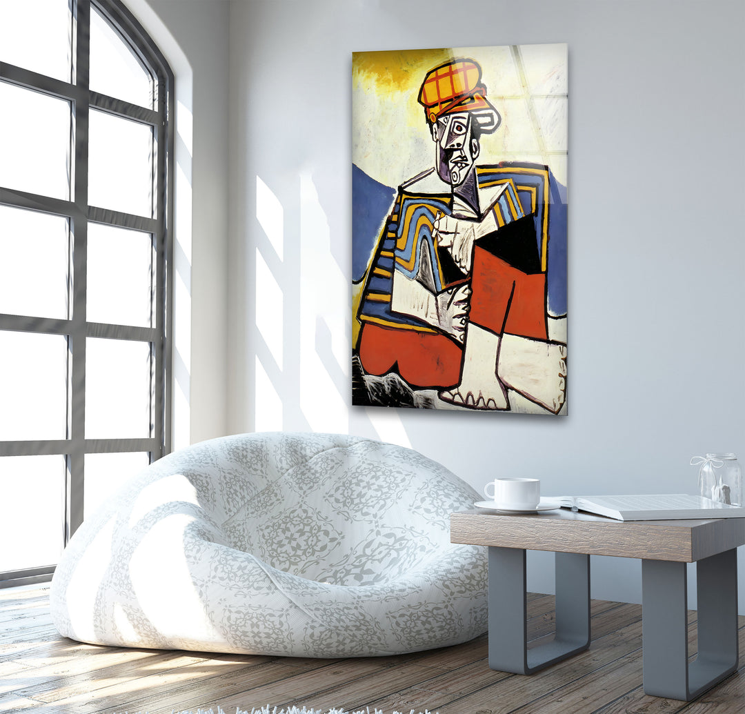 The Smoker by Picasso Glass Wall Art