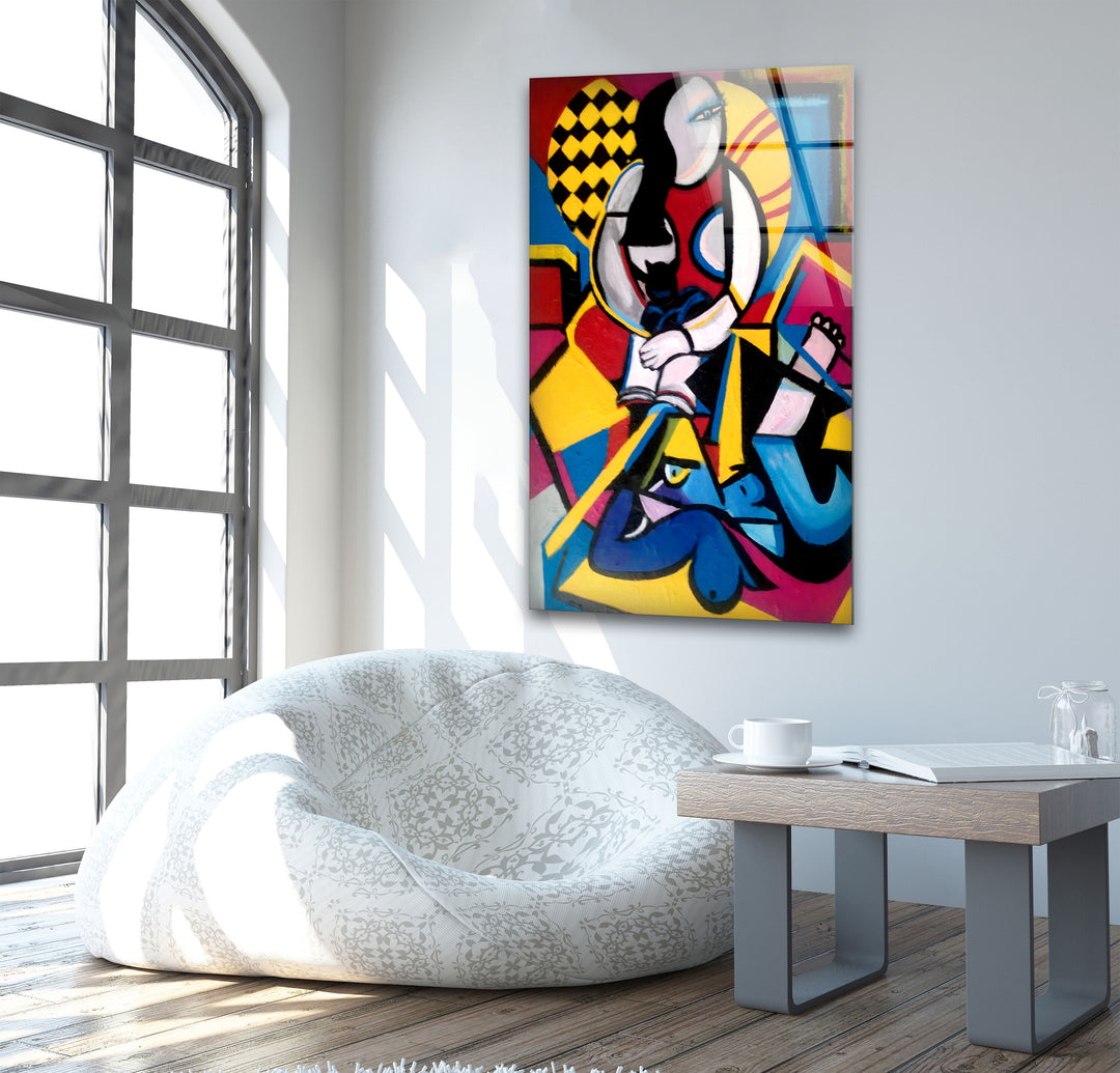 Abstract Painting by Pablo Picasso Glass Wall Art