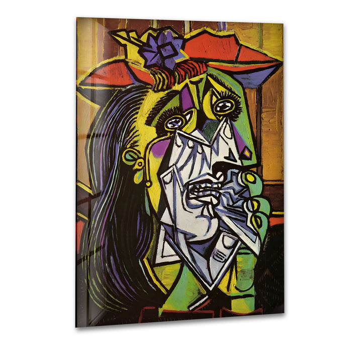 The Weeping Woman by Pablo Picasso Glass Wall Art