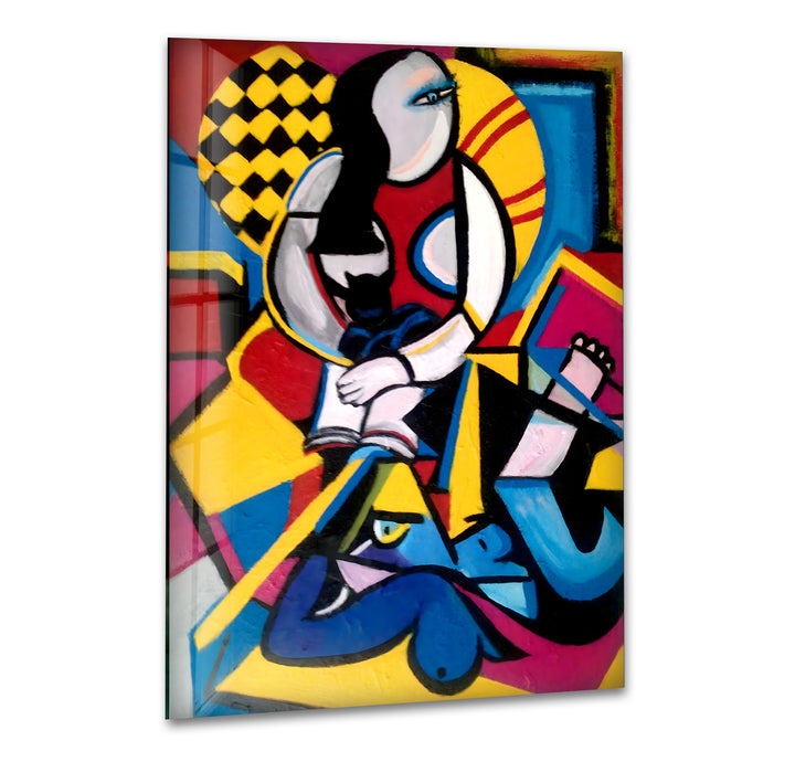 Abstract Painting by Pablo Picasso Glass Wall Art