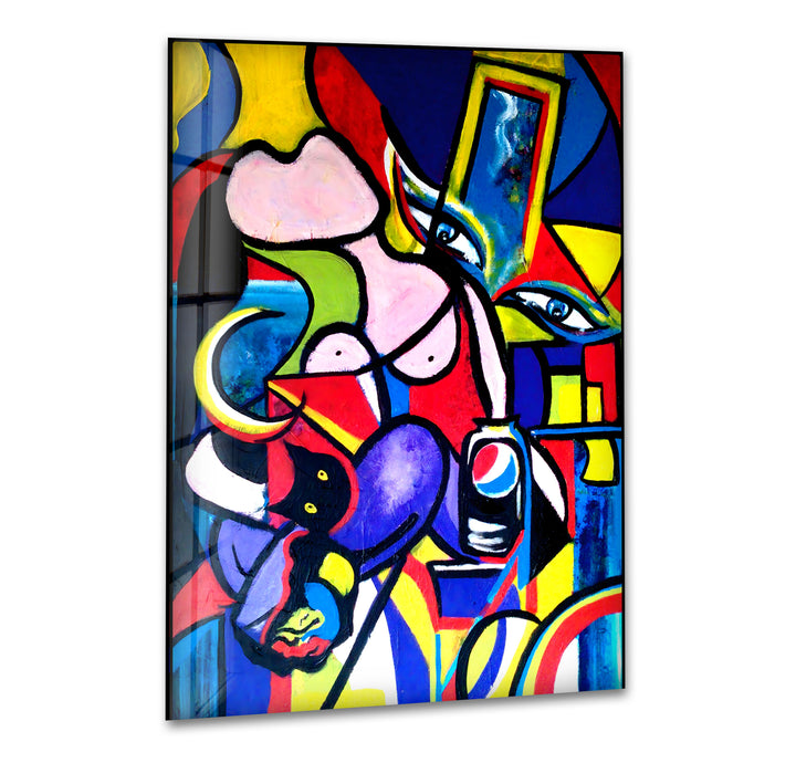 Picasso Famous Abstract Painting Glass Wall Art