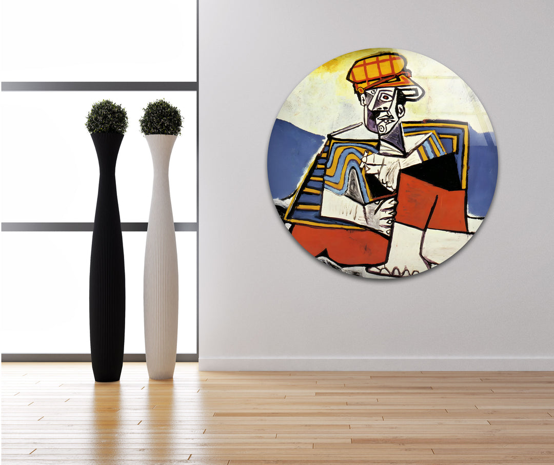 The Smoker by Picasso Glass Wall Art