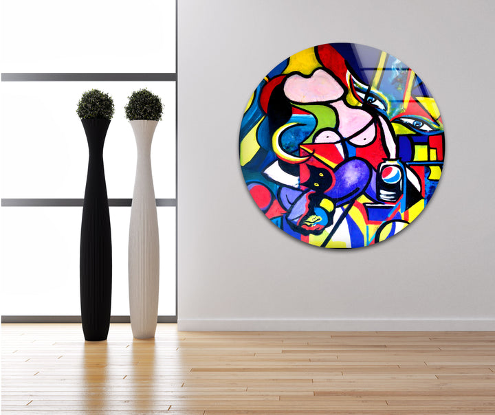 Picasso Famous Abstract Painting Glass Wall Art