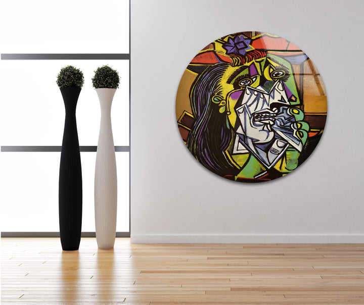 The Weeping Woman by Pablo Picasso Glass Wall Art