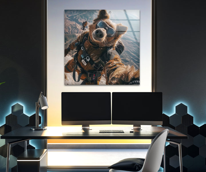 Cool Bear Tempered Glass Wall Art - MyPhotoStation