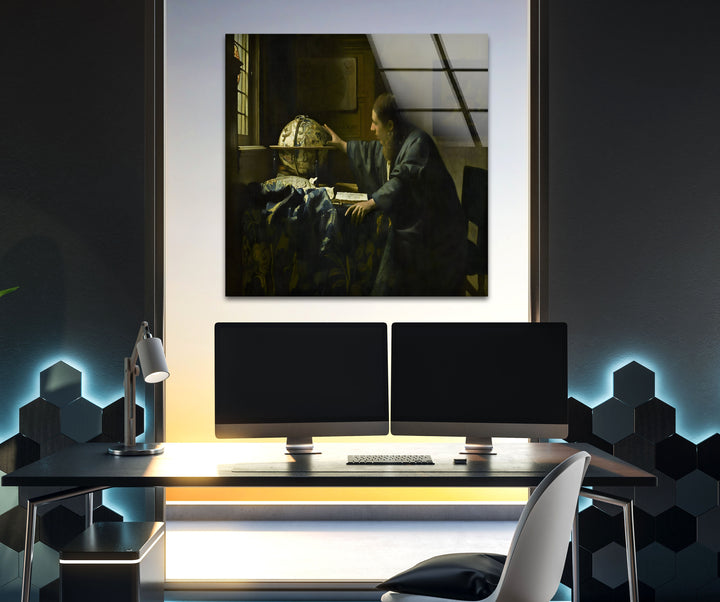 The Astronomer Johannes Vermeer Glass Wall Art glass image printing, glass prints from photos
