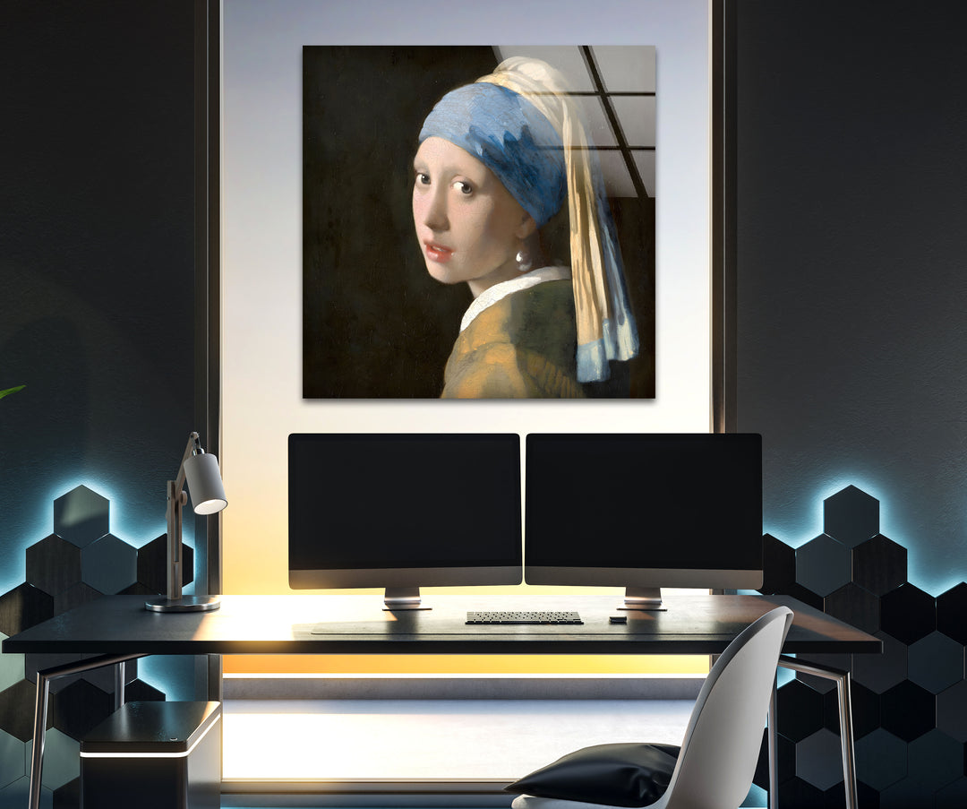 Girl with Pearl Earrings Johannes Vermeer Glass Wall Art glass image printing, glass prints from photos
