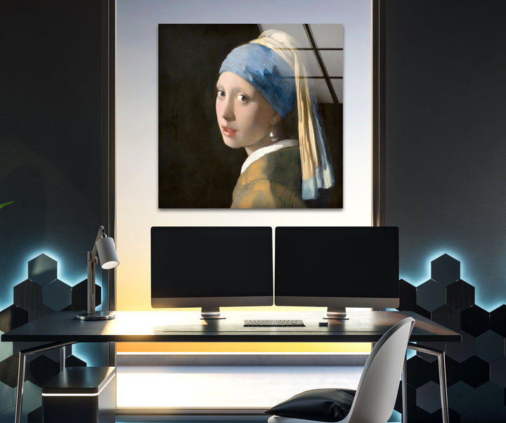 Girl with Pearl Earrings Johannes Vermeer Glass Wall Art glass image printing, glass prints from photos
