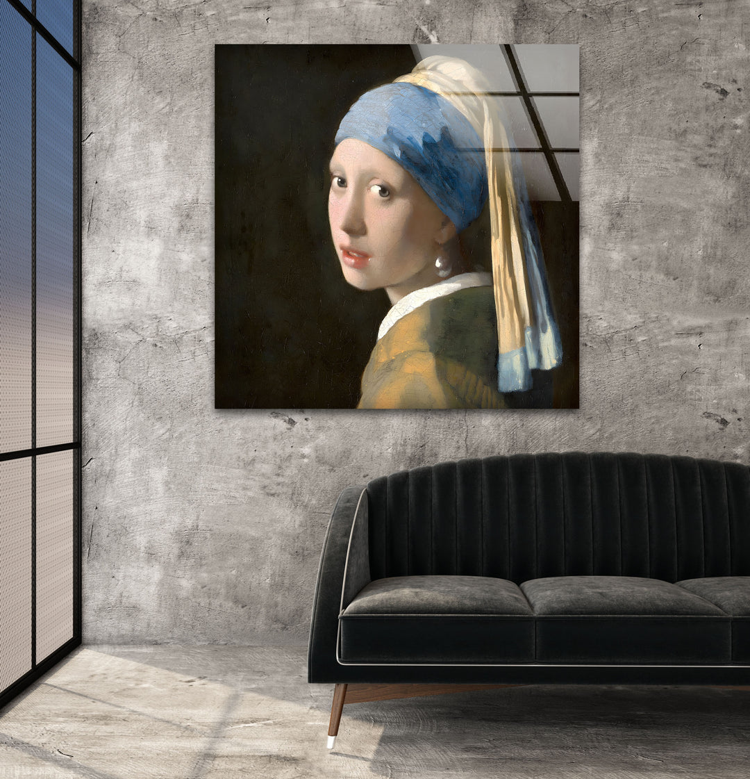 Girl with Pearl Earrings Johannes Vermeer Glass Wall Art Glass Printing Wall Art, Print photos on glass
