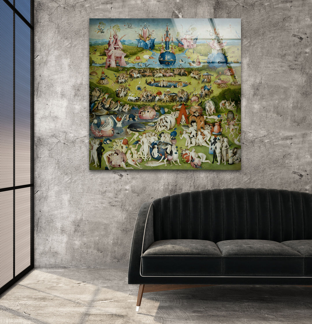 The Garden of Earthly Delights Hieronymus Bosch Glass Wall Art  Glass Printing Wall Art, Print photos on glass
