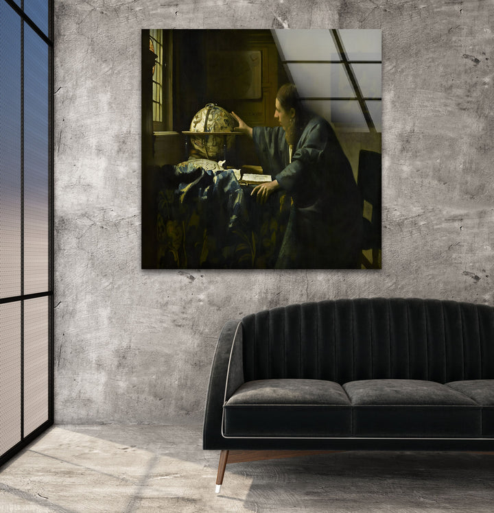 The Astronomer Johannes Vermeer Glass Wall Art glass wall decor, glass wall art decor
