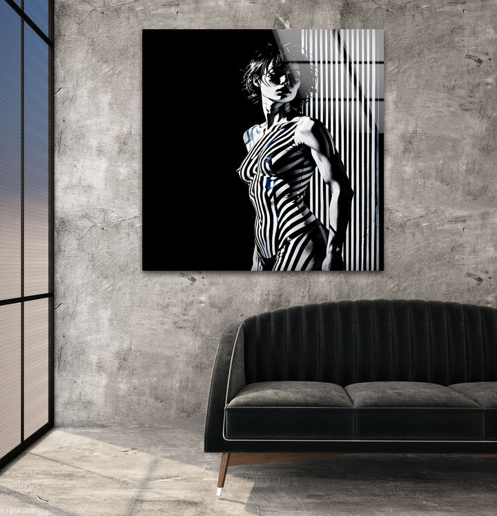  Glass wall art featuring sensual erotic nude art for bold decor