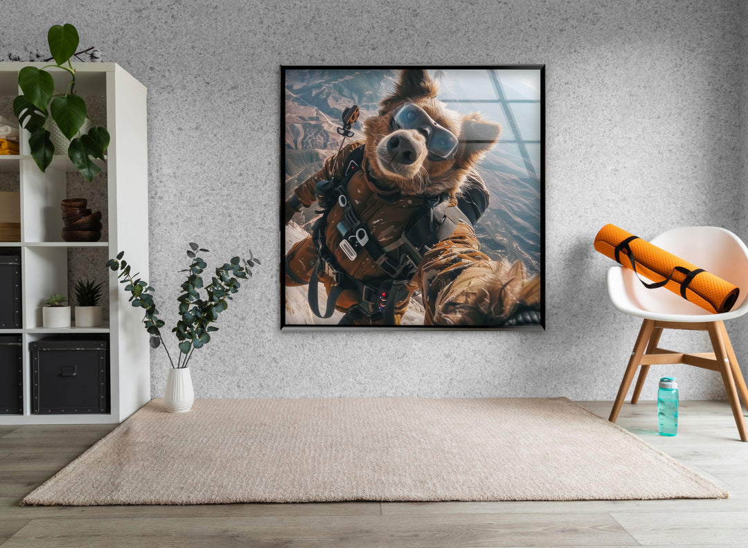 Cool Bear Tempered Glass Wall Art - MyPhotoStation